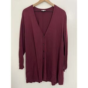 Lagom Lagenlook Minimalist Academia Wool Duster Cardigan L Lounge Preppy Capsule